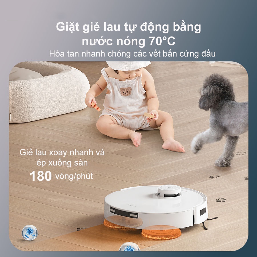Robot Hút Bụi Thông Minh Ecovacs T30e Pro Omni Màu Trắng
