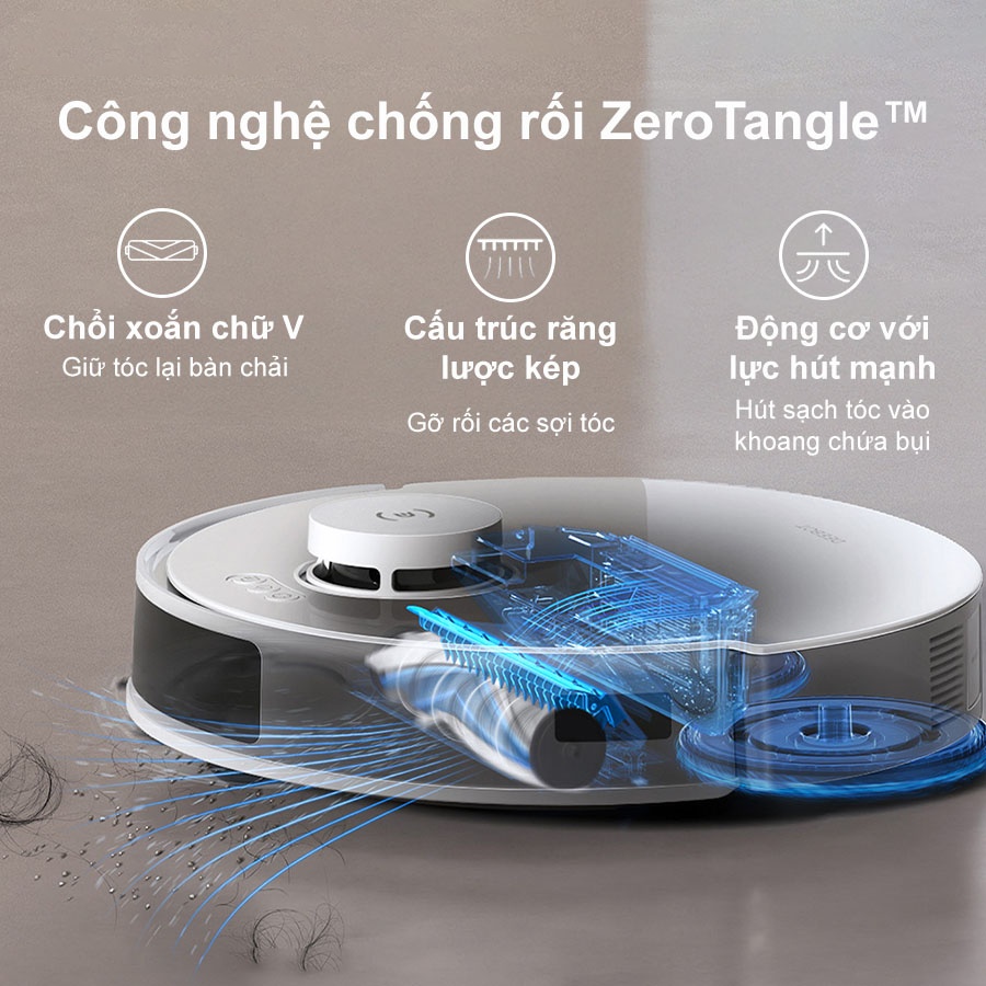Robot Hút Bụi Thông Minh Ecovacs T30e Pro Omni Màu Trắng