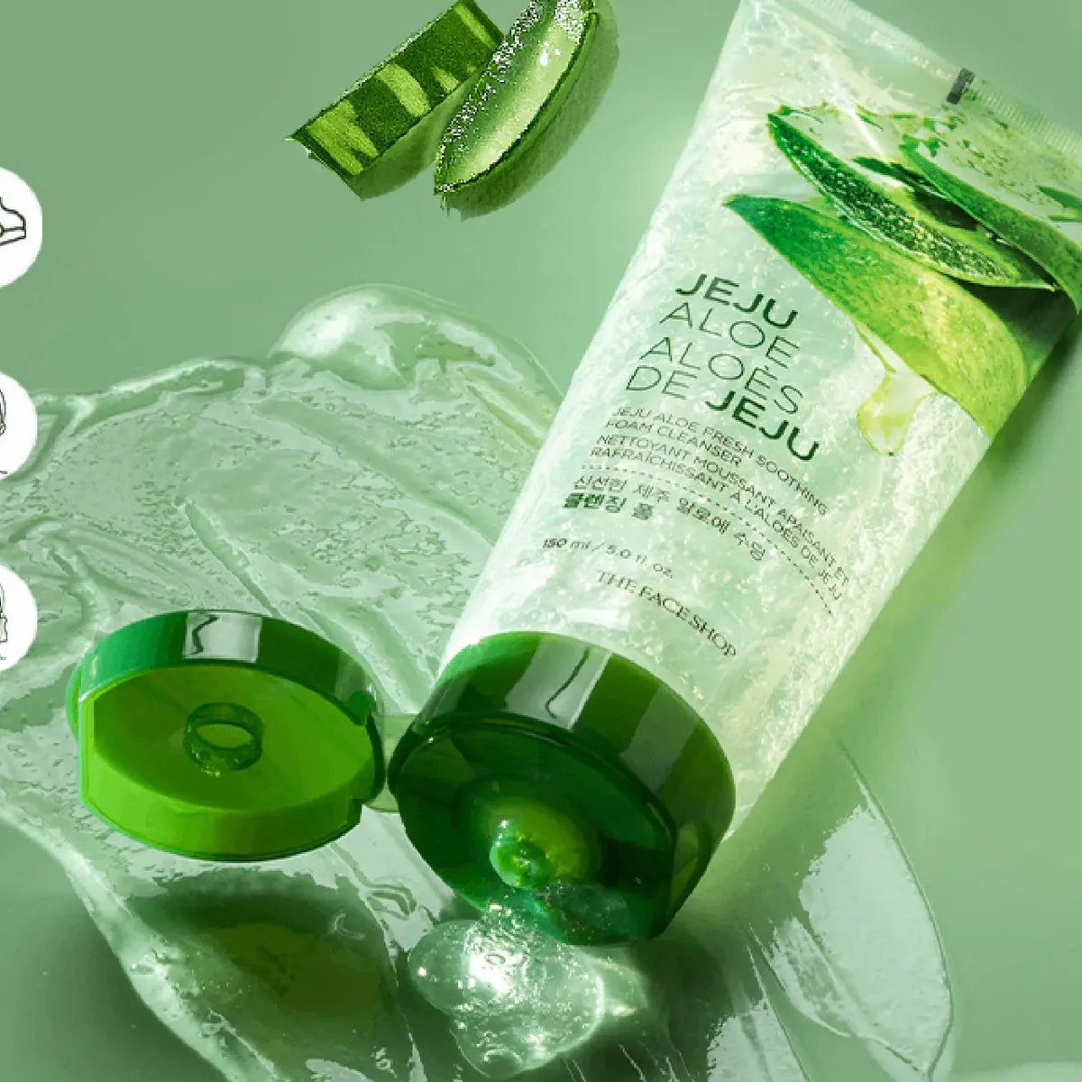 Sữa Rửa Mặt Làm Mềm Mịn Da Jeju Aloe Fresh Soothing Foam Cleanser 150ml