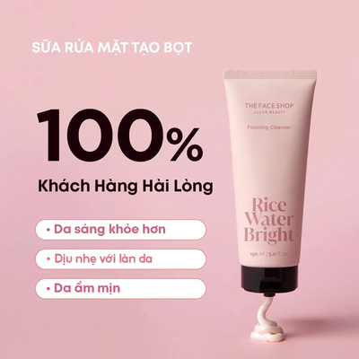 Sữa Rửa Mặt Làm Sạch Da Rice Water Bright Cleansing Foam 300ml