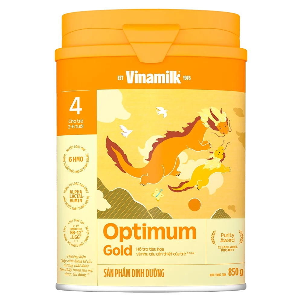 Sữa Vinamilk Optimum Gold 4 850g (2-6 tuổi)