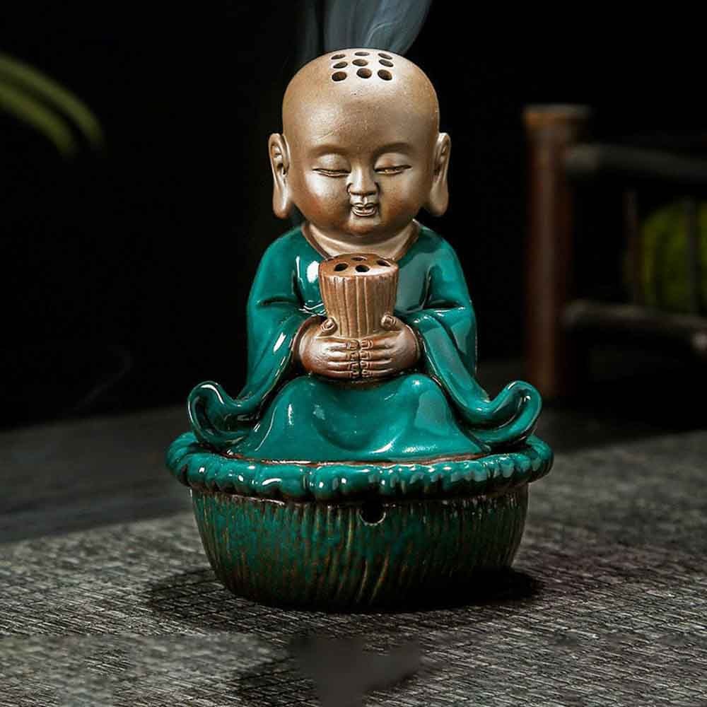 Thác khói trầm hương đĩa tròn hình phật