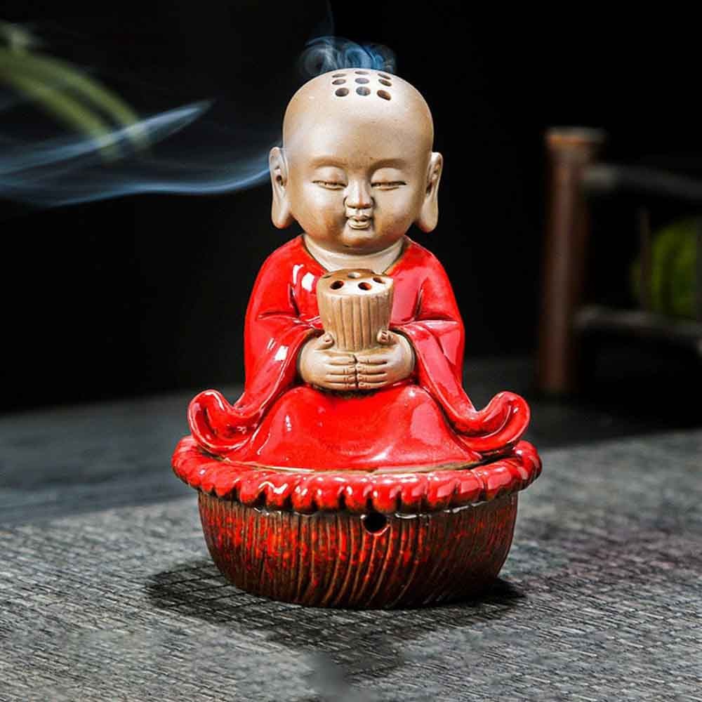 Thác khói trầm hương đĩa tròn hình phật