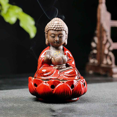 Thác khói trầm hương đĩa tròn hình phật