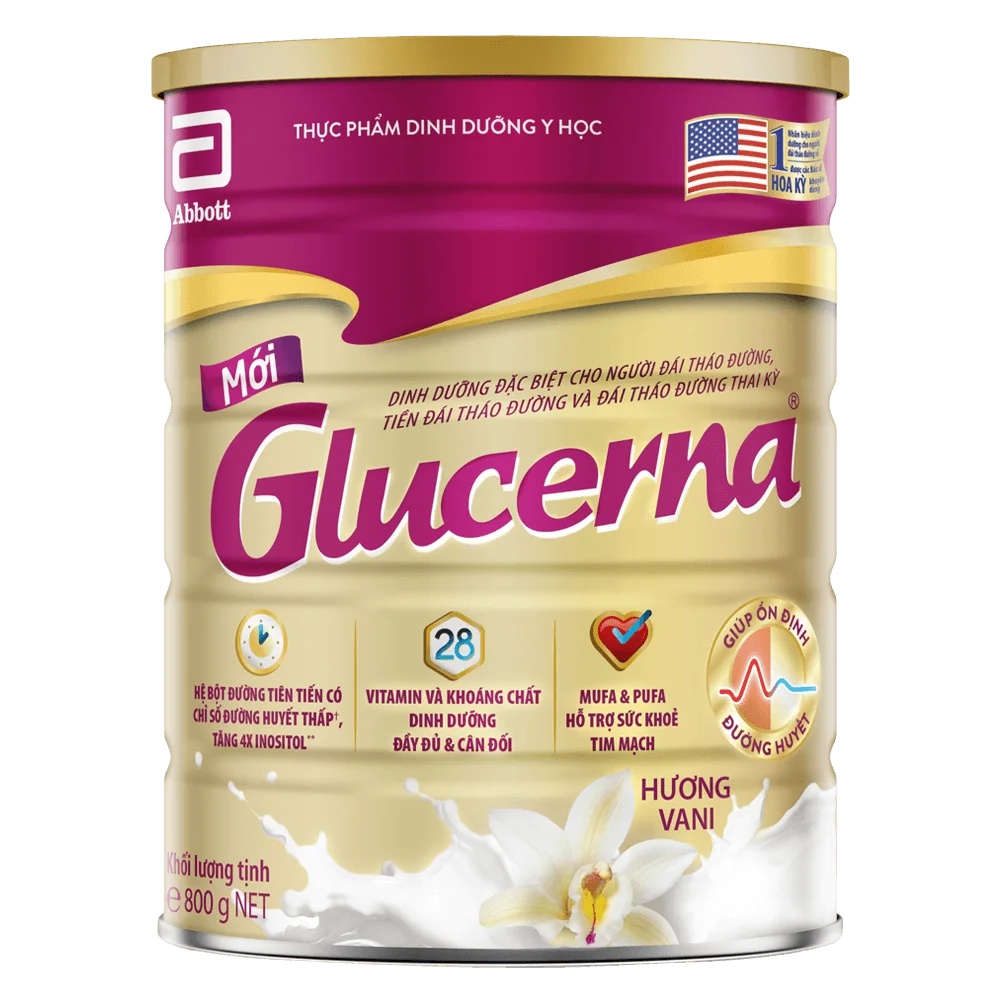 Thực phẩm dinh dưỡng y học Glucerna hương vani 800g