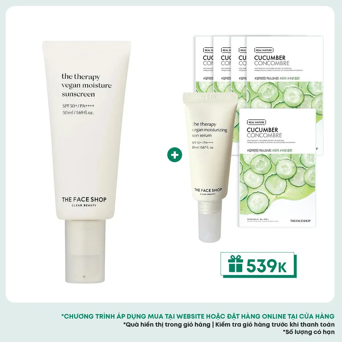 Tinh Chất Chống Nắng Thuần Chay Ngừa Lão Hóa The Therapy Vegan Moisturizing Sun Serum Spf50+ Pa++++