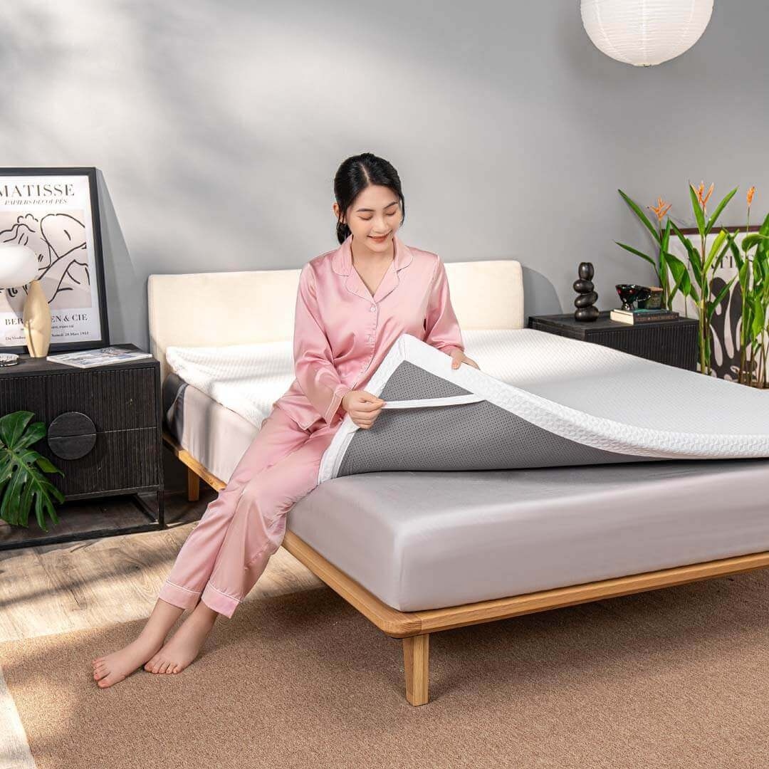 Topper memory foam nâng đỡ êm ái Comfy Noah