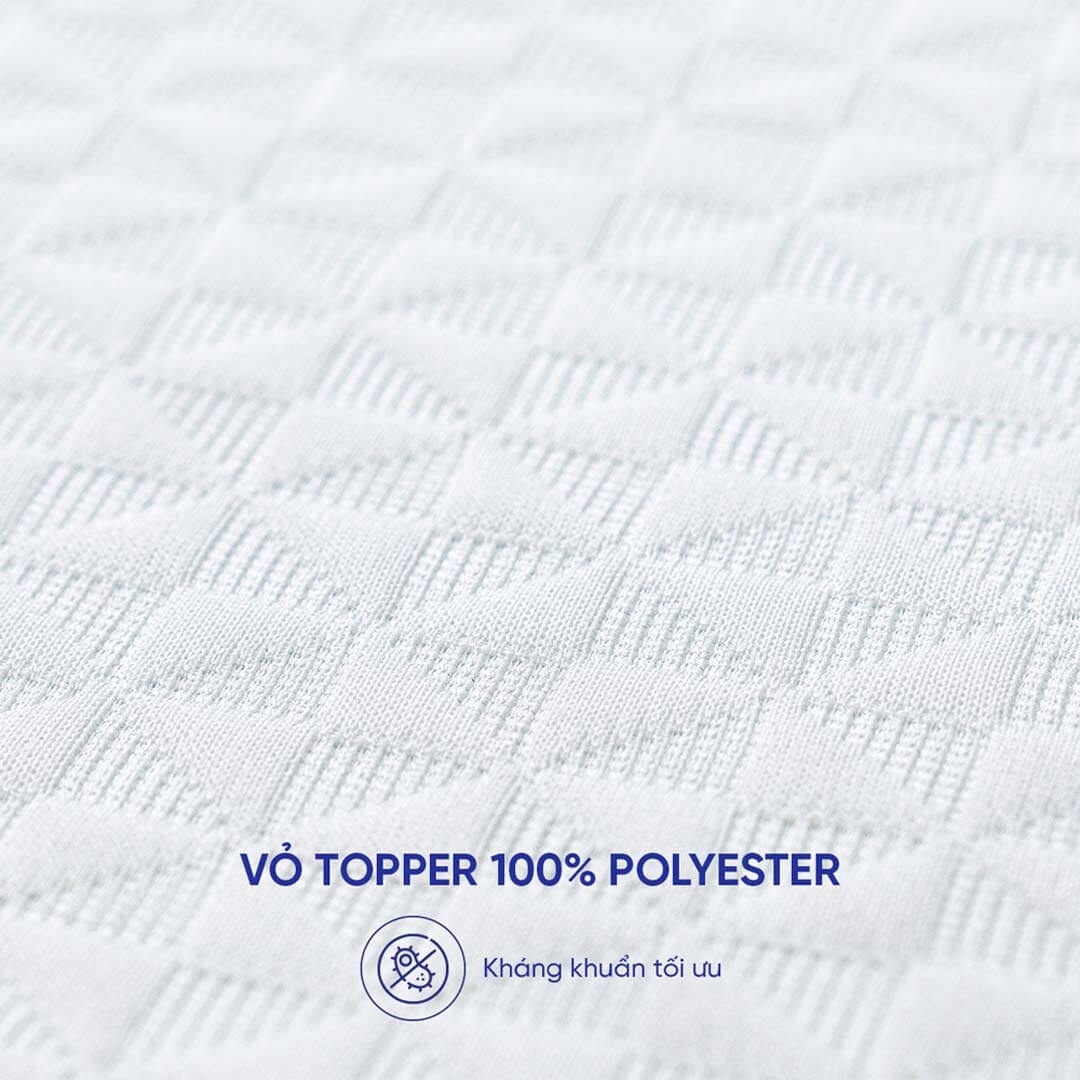 Topper memory foam nâng đỡ êm ái Comfy Noah