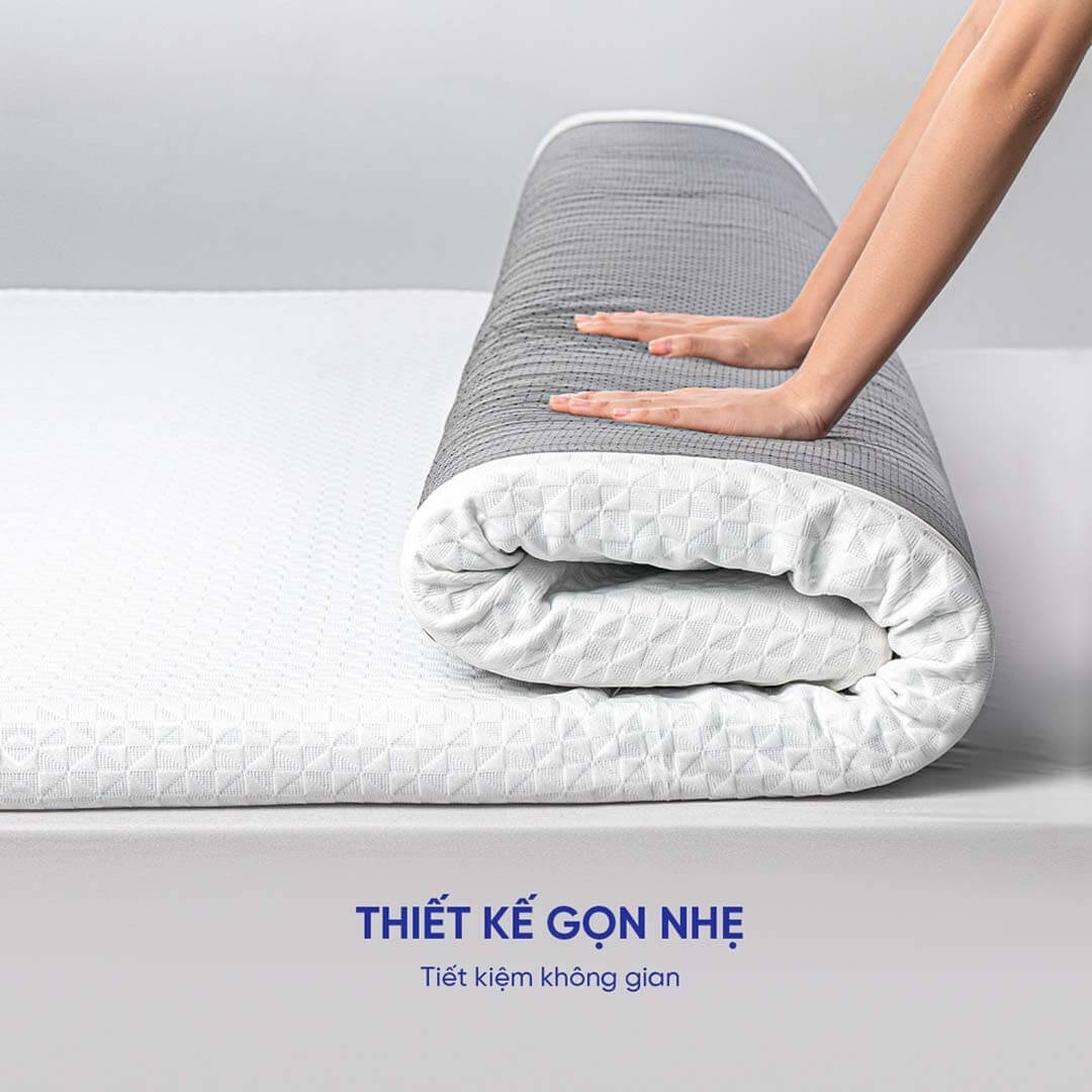 Topper memory foam nâng đỡ êm ái Comfy Noah
