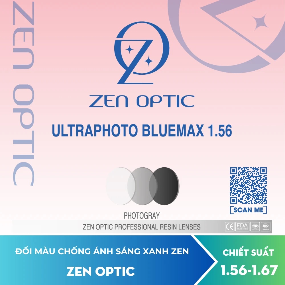 Tròng Kính ZEN OPTIC Ultraphoto Spin BlueMax