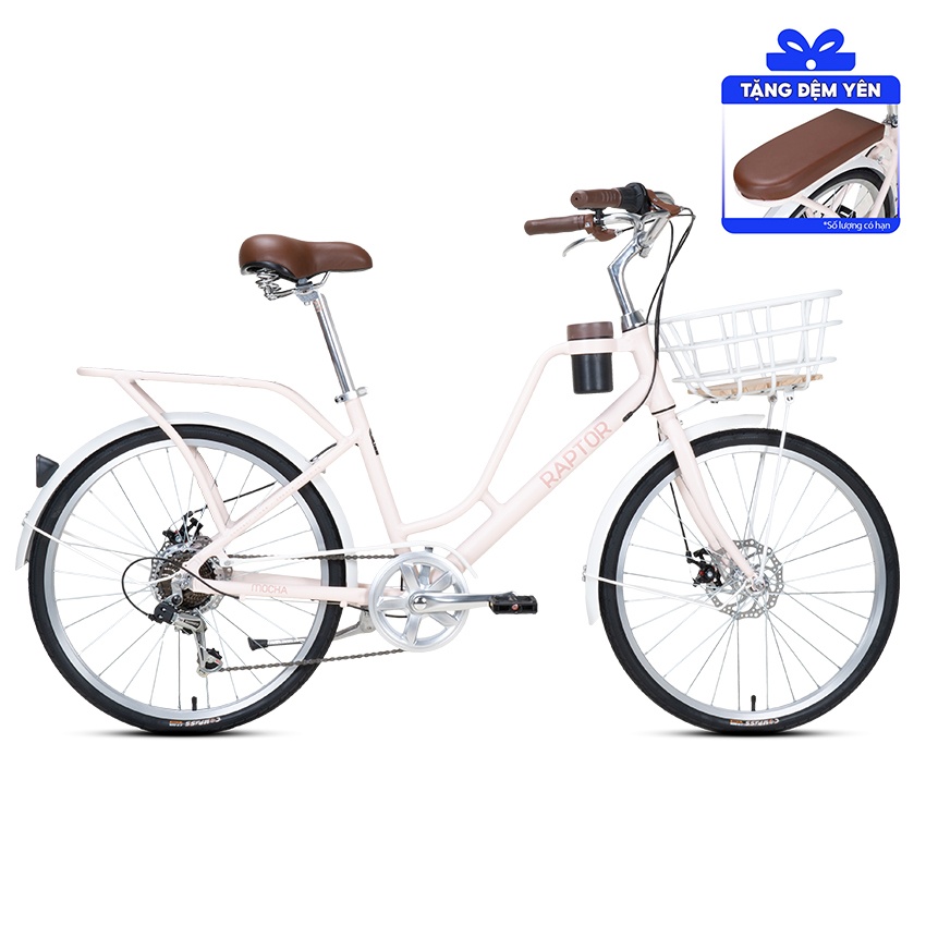 Xe Đạp Đường Phố Touring RAPTOR Mocha 1B - Bánh 24 Inches